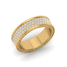 Load image into Gallery viewer, The Allan - 3 Row Pavé Band