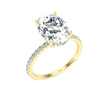 Load image into Gallery viewer, The Laily - Oval Cut Hidden Halo Ring