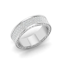 Load image into Gallery viewer, The Allan - 3 Row Pavé Band