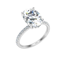 Load image into Gallery viewer, The Laily - Oval Cut Hidden Halo Ring