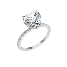 Load image into Gallery viewer, The Aspen - Sweetheart Hidden Halo Ring