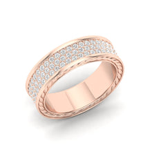 Load image into Gallery viewer, The Allan - 3 Row Pavé Band