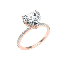 Load image into Gallery viewer, The Aspen - Sweetheart Hidden Halo Ring