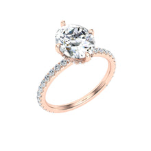 Load image into Gallery viewer, The Mariah - Oval Cut Compass Prong Ring