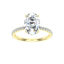 Load image into Gallery viewer, The Laily - Oval Cut Hidden Halo Ring