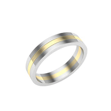 Load image into Gallery viewer, The Stan - White and Yellow Gold Combination Band