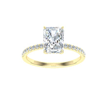 Load image into Gallery viewer, The Brooke - Radiant Cut Hidden Halo Ring