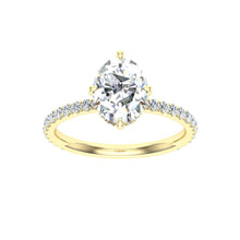 Load image into Gallery viewer, The Mariah - Oval Cut Compass Prong Ring