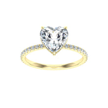 Load image into Gallery viewer, The Aspen - Sweetheart Hidden Halo Ring
