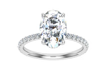 Load image into Gallery viewer, The Laily - Oval Cut Hidden Halo Ring