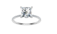 Load image into Gallery viewer, The Aleah - Princess Cut Hidden Halo Ring