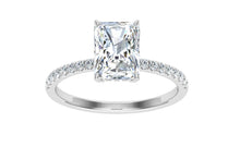 Load image into Gallery viewer, The Brooke - Radiant Cut Hidden Halo Ring