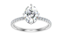 Load image into Gallery viewer, The Mariah - Oval Cut Compass Prong Ring