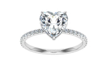 Load image into Gallery viewer, The Aspen - Sweetheart Hidden Halo Ring