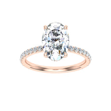 Load image into Gallery viewer, The Laily - Oval Cut Hidden Halo Ring