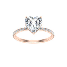 Load image into Gallery viewer, The Aspen - Sweetheart Hidden Halo Ring