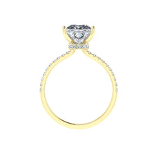 Load image into Gallery viewer, The Aleah - Princess Cut Hidden Halo Ring