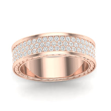 Load image into Gallery viewer, The Allan - 3 Row Pavé Band