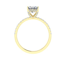 Load image into Gallery viewer, The Brooke - Radiant Cut Hidden Halo Ring