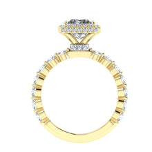 Load image into Gallery viewer, The Marlin - Princess Cut Double Edge Halo Ring