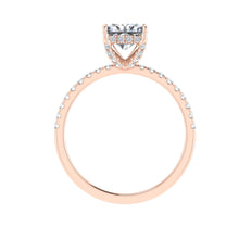 Load image into Gallery viewer, The Brooke - Radiant Cut Hidden Halo Ring