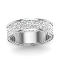 Load image into Gallery viewer, The Allan - 3 Row Pavé Band