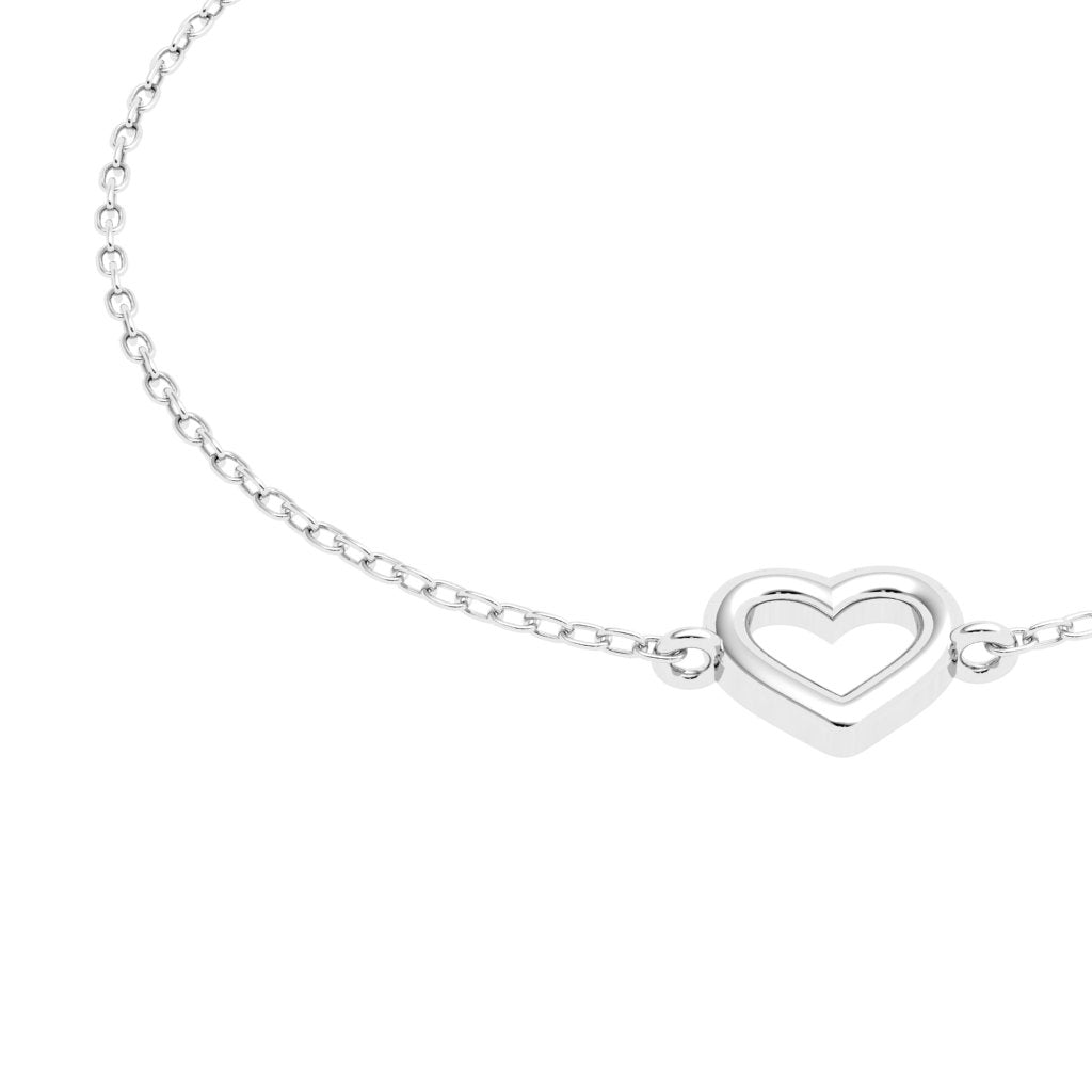 Heart Charm Bracelet 10K Yellow Gold