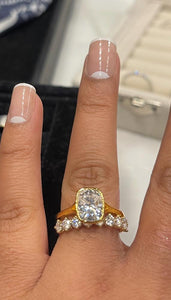 Nitasha engagement ring and band