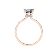 Load image into Gallery viewer, The Gwendolyn - Asscher Cut Hidden Halo Ring