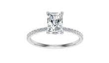 Load image into Gallery viewer, The Jolene - Radiant cut Hidden Halo Ring