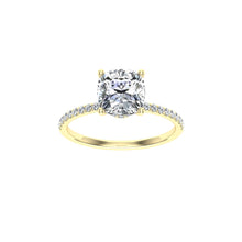 Load image into Gallery viewer, The Willa - Cushion Cut Hidden Halo Ring