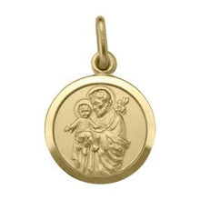 Load image into Gallery viewer, Yellow Gold Solid St. Joseph Medal - N1916