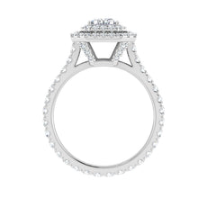 Load image into Gallery viewer, The Kim - Radiant Cut Halo Ring