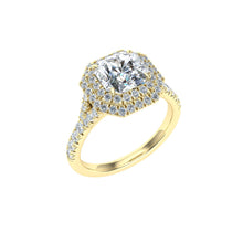 Load image into Gallery viewer, The Phoebe -Asscher Cut Double Halo Ring