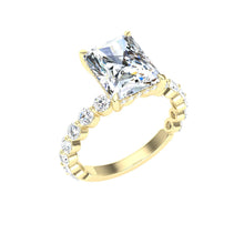 Load image into Gallery viewer, The Ciara - Radiant Cut Hidden Halo Ring