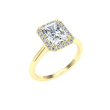 Load image into Gallery viewer, The Shelby - Radiant Cut Halo Ring