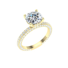 Load image into Gallery viewer, The Anya - Round Cut Micro Pavé Ring