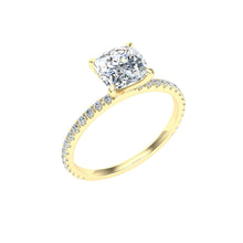 Load image into Gallery viewer, The Magnolia - Cushion Cut Solitaire Ring