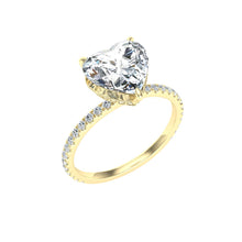 Load image into Gallery viewer, The Aspen - Sweetheart Hidden Halo Ring