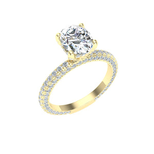 The Layla - Oval Cut Micro Pavé Ring
