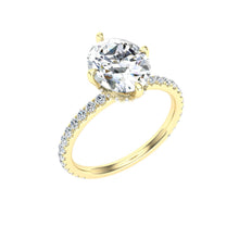 Load image into Gallery viewer, The Mariah - Oval Cut Compass Prong Ring