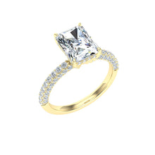 Load image into Gallery viewer, The Erika - Radiant Cut Micro Pavé Ring