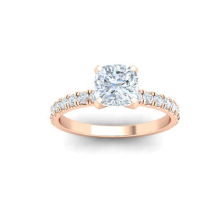 The Emma - 1CT Cushion Cut Pavé Ring