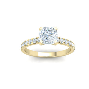 The Emma - 1CT Cushion Cut Pavé Ring