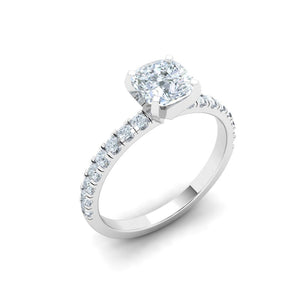 The Emma - 1CT Cushion Cut Pavé Ring