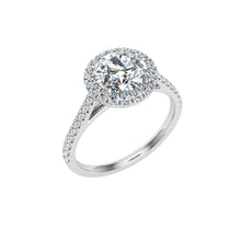 Load image into Gallery viewer, The Juliette - Round Cut Halo Ring