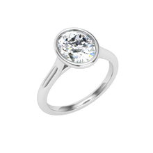 Load image into Gallery viewer, The Maya - Oval Cut Bezel Solitaire Ring