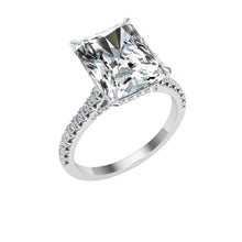 Load image into Gallery viewer, The Cassie - Radiant Cut Hidden Halo Ring