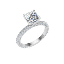 Load image into Gallery viewer, The Piper - Cushion Cut Micro Pavé Ring