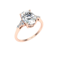 Load image into Gallery viewer, The Poppy - Oval Cut Ring
